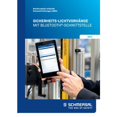 Saftey light curtains with bluetooth interface